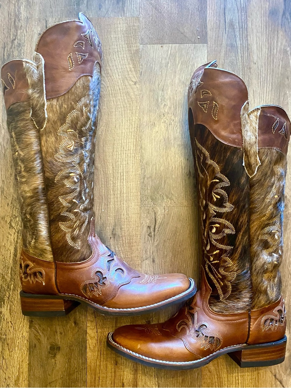 Brand Lacy knee high cowhide boot